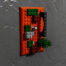 brick compatible light switch outlet covers lego bricktek tech bricks toy decora cover plate power kids room game 3d print model - Mito3D