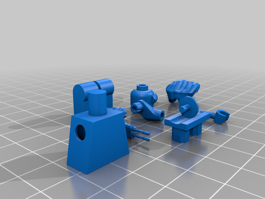 tuğla yarı robot gizli ajan android droid lazer silahı lego minifig mini figür robotik uyumlu inşaat oyuncaklar oyun 3d print model - Mito3D