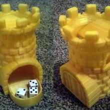 brick dice tower game 3d print model - Mito3D