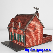 maison de brique jeu modèle ho décor train 3d print model - Mito3D