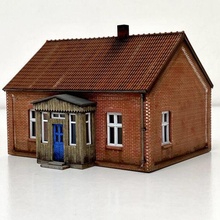 brick house h0 architecture scale ho 1 87 model trains 3d print model - Mito3D