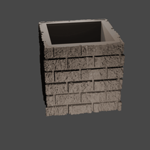 brick pot home 3d print model - Mito3D