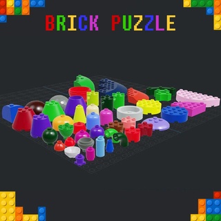 brick puzzle - block special circle toys kids building blocks construction creative educational 3d print model - Mito3D