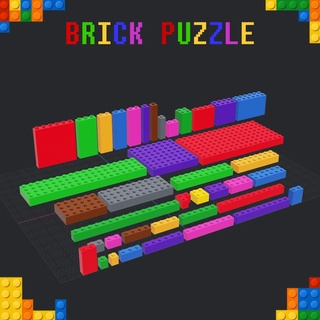 brick puzzle - block toys kids building blocks construction creative educational 3d print model - Mito3D