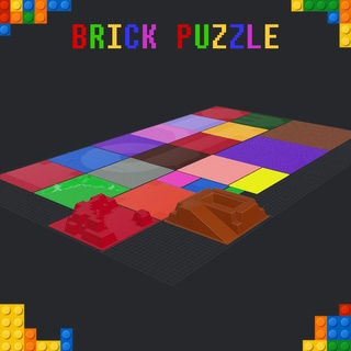 brick puzzle - plates base block toys kids building blocks construction creative educational 3d print model - Mito3D