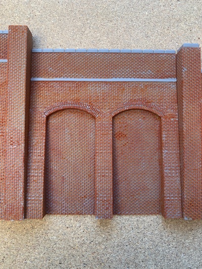 brick retaining wall in 4mm 7mm scales o 00 h0 tt n tt120 railroad brickwork railway backscene back scene 3drailprint 3d print model - Mito3D