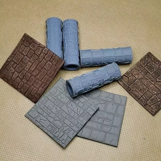 brick texture clay roller set tile polymer tools sculpting stamps rolling pin textured tabletop terrain 3d print model - Mito3D