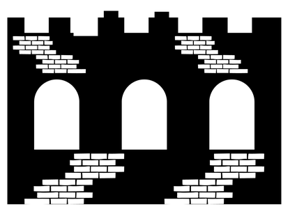 brick wall castle 3d print model - Mito3D