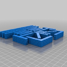 brick walls 15mm wall terrain 3d print model - Mito3D