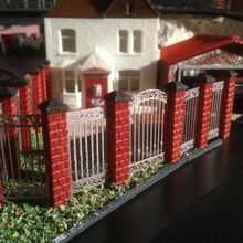 brick wrought iron fence architecture buildings structures 3d print model - Mito3D