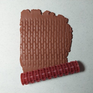 tijolos polímero argila rolo PIN textura estampagem gravar relevo debosse joalheria ferramenta brincos 3d print model - Mito3D