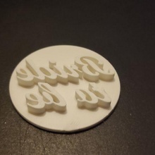 noiva biscoito carimbo 3d print model - Mito3D