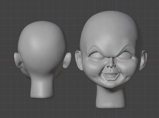 bride of chucky - head tifanny art 3d print model - Mito3D