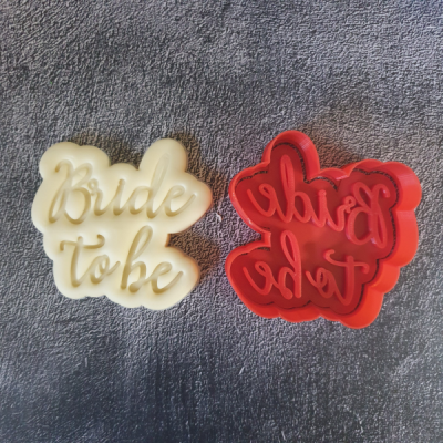 bride to be cookie cutter engagement party bachelorette cutters cake decor decoration 3d print model - Mito3D