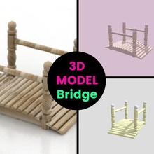 Brücke Gadget foot bridge Garten Konstruktion 3d print model - Mito3D