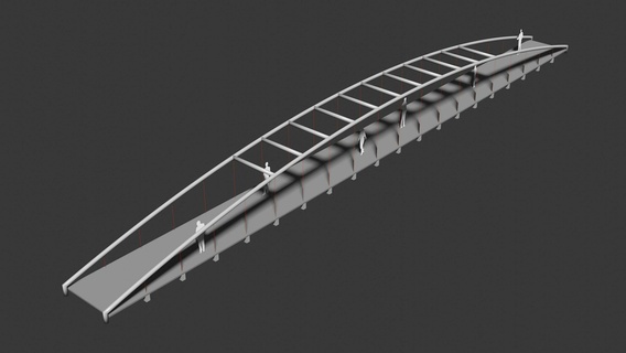 puente 2203 edificio construcción Ingenieria paisaje estructura pasarela arquitectura 3d print model - Mito3D