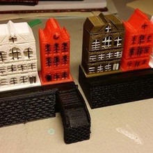 bridge amsterdam houses art scans replicas house 3d print model - Mito3D