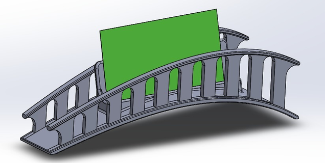 ponte attività commerciale carta titolare supporto edifici strutture 3d print model - Mito3D