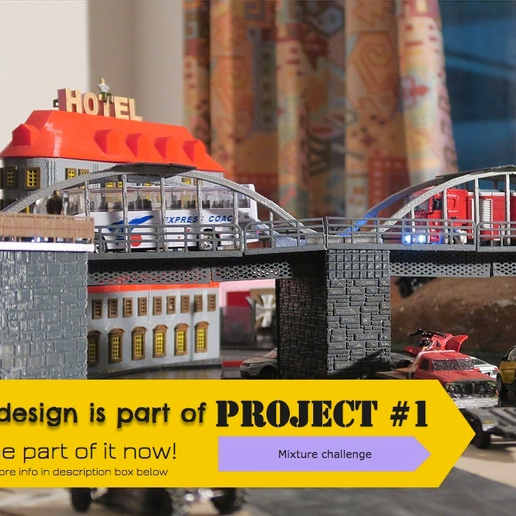 ponte città architettura edifici strutture 3D print model - Mito3D