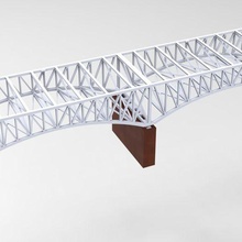 bridge structure architecture engineering model railroad bridges steelwork 3d print model - Mito3D