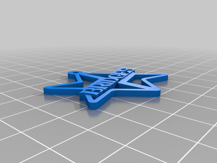 bridges star keychain improved 3d print model - Mito3D