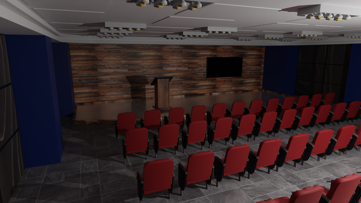 briefing press room administration furniture house interior conference government president lectern lowpoly game candidate 3d print model - Mito3D