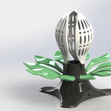 bright flower - floral mood lamp art plant bedroom light home atmosphere 3d print model - Mito3D