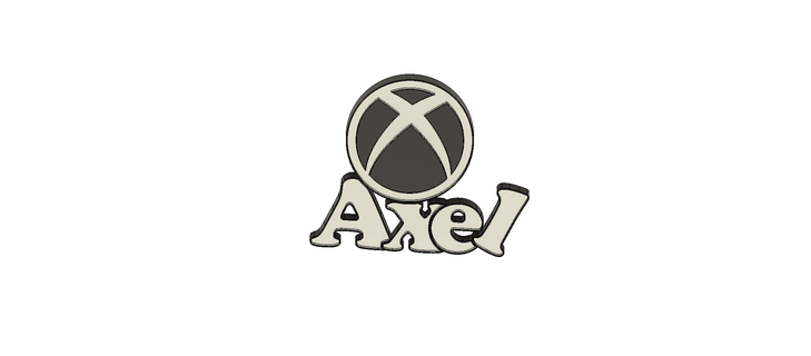 bright name axel xbox logo 3d print model - Mito3D