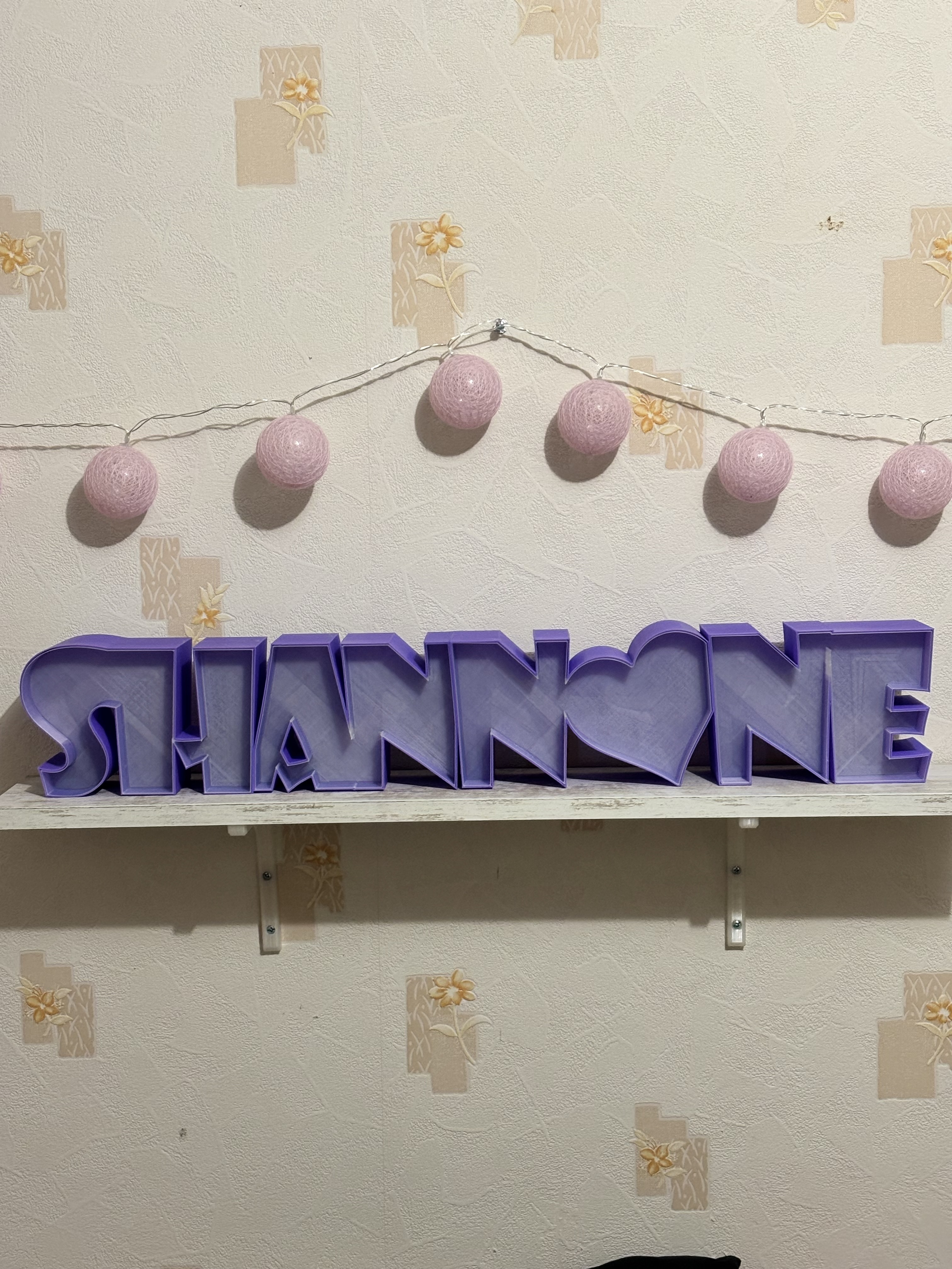 bright name shannone 3D print model - Mito3D