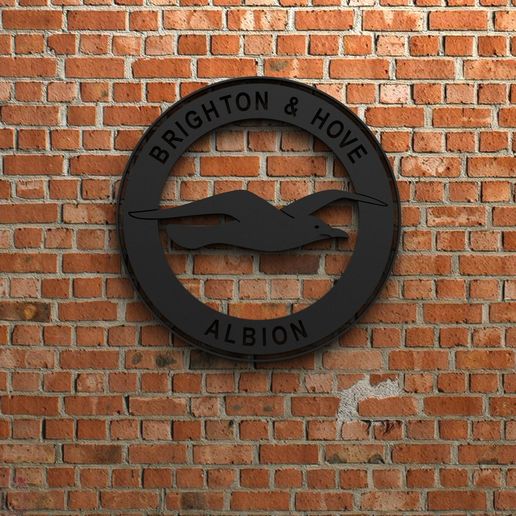 brighton & hove albion fc logo goal sports game play football soccer fifa league championship competition europe icon stadium team champions 3d 3dprint sculptures england 3D print model - Mito3D