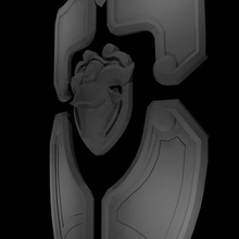 brigitte cabra escudo a arte overwatch 3d print model - Mito3D