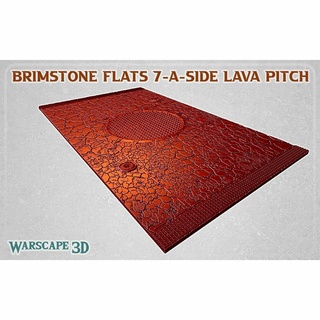 brimstone flats 7-a-side fantasy football pitch field bowl stadium dugout blood mud lava 3d print model - Mito3D