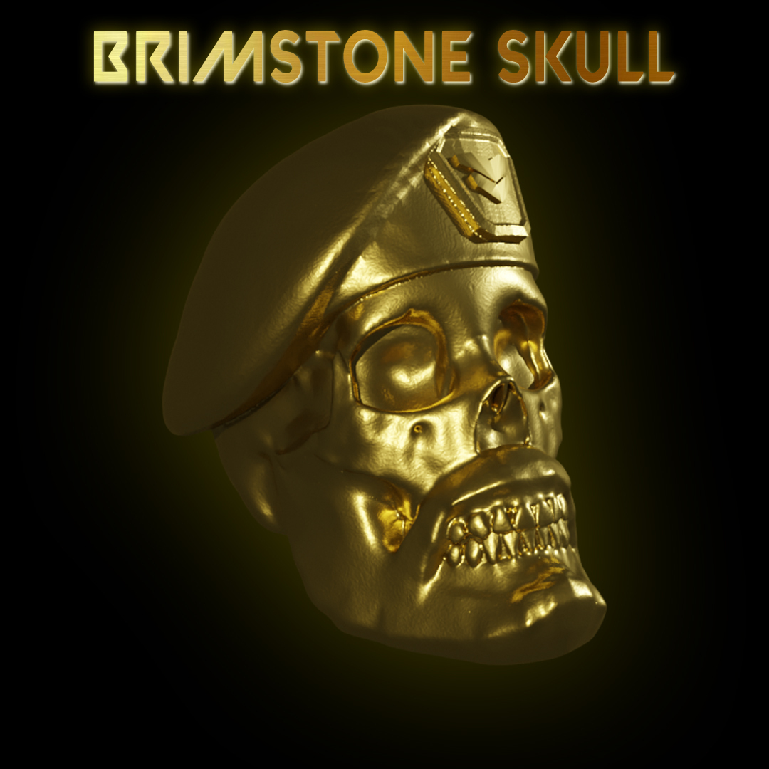 brimstone skull valorant Art agents riot 3D print model - Mito3D