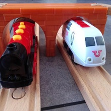 brio roman viaduct game ikea train bridge track double arc arch toy 3d print model - Mito3D