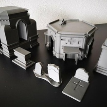 british inspired cemitério britânico sepulturas modular 3d print model - Mito3D