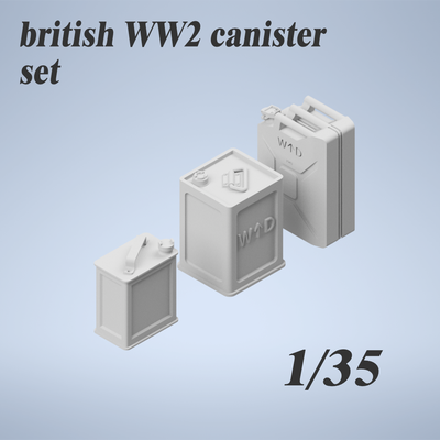 british canister set ww2 1 35 military modellbau scalemodel 3d print model - Mito3D