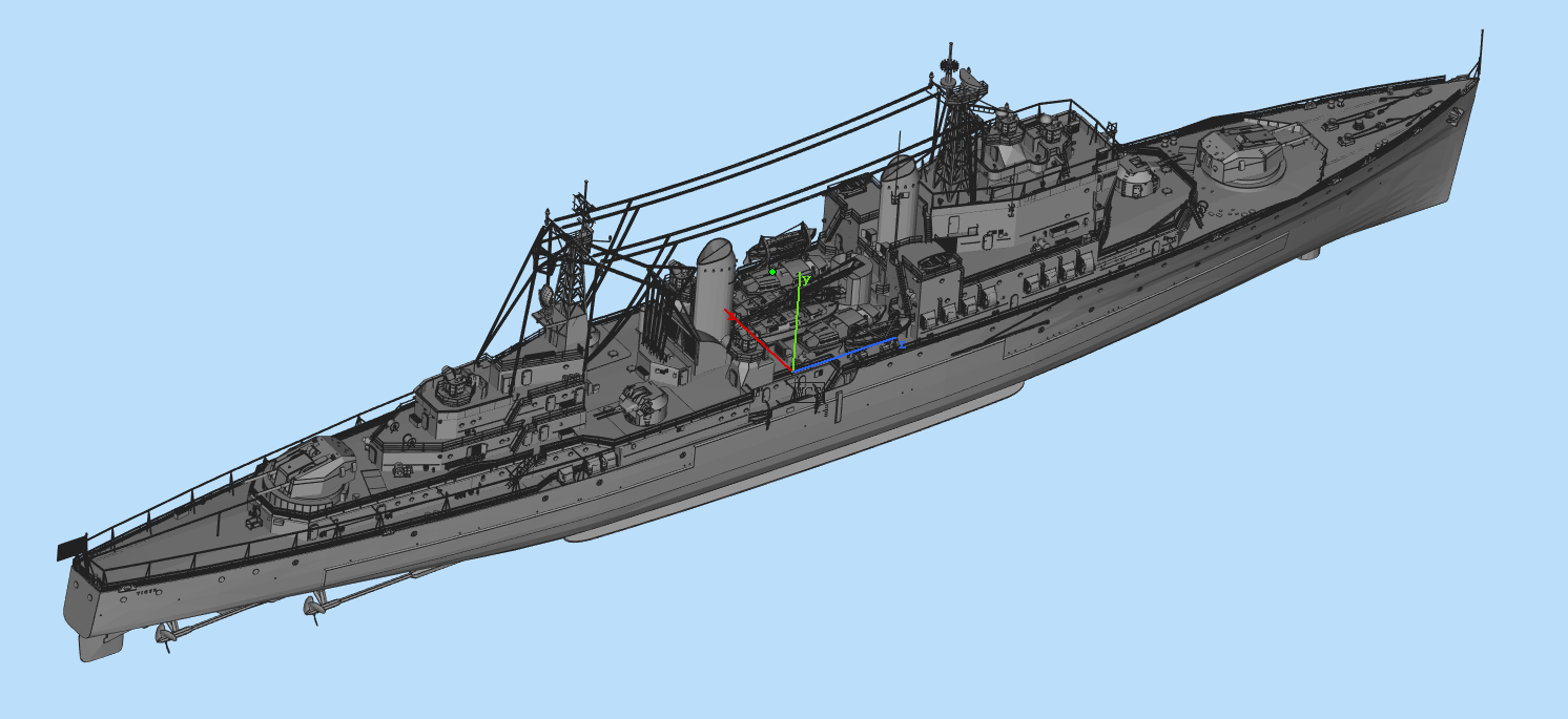 Britanique croiseur 3D print model - Mito3D