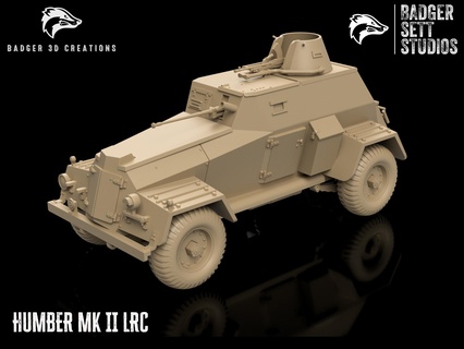 british mkii humber lrc - supported wwii british wargames display diorama detailed  3d print model - Mito3D