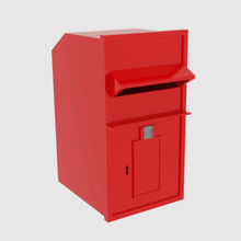 british post box tool poly low asset ready game state uk kingdom united us package letter urban property road street london brit 3d print model - Mito3D