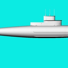 ingiliz r class denizaltı 1916 gemi ww1 3d print model - Mito3D