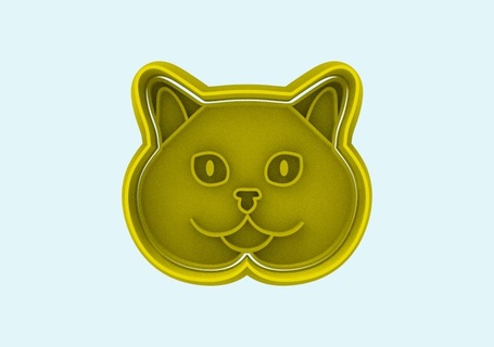 britânico shortair cortador carimbo casa gatos abissínio persa gato cortadores biscoito corte topo stl animais estimação 3d print model - Mito3D