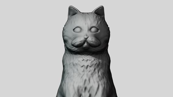 british shorthair cat hand sculpted sculpt cute animal pet 3d print model - Mito3D