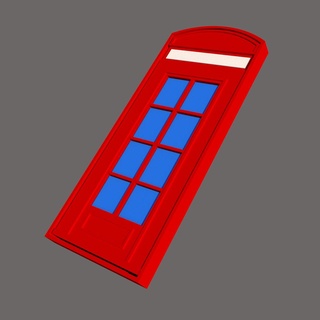 british telephone booth door concept uk brit england inspired 3d print model - Mito3D