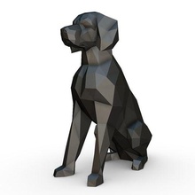 Bretaña spaniel figurilla bretón perro Arte regalo impresión lowpoly 3dprint animal decoración miniaturas escultura estatua 3d print model - Mito3D