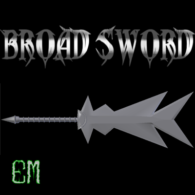 broad sword broadsword swords weapon weapons blade blades steels brands brand 3d print model - Mito3D