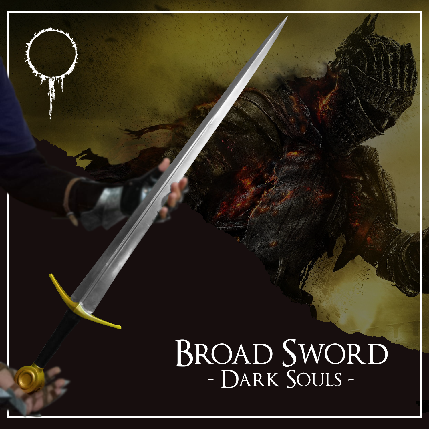 broad sword - dark souls games elden ring medieval weapon fantasy 3D print model - Mito3D