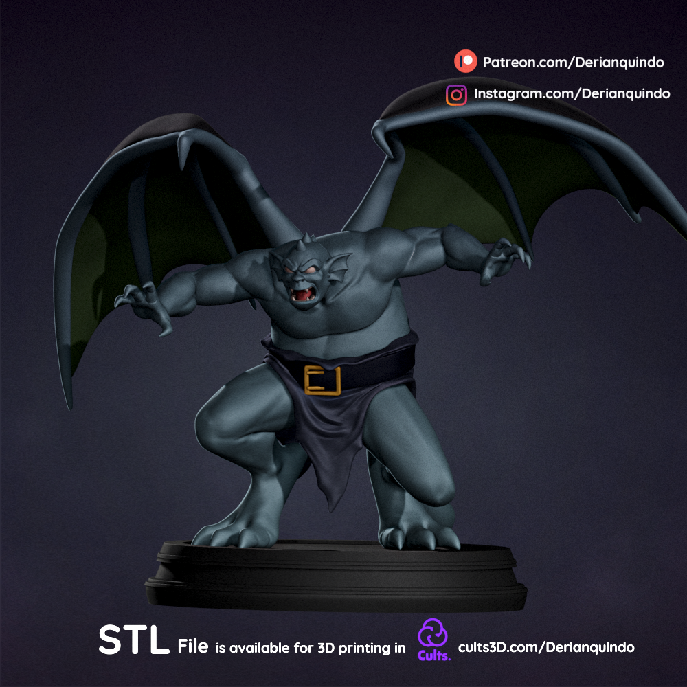 Broadway tam şekil Gargoyles fanart çocukluk Toplamak kolektör 3dprinting anime koleksiyon Dijital hesaplama kale fantezi karikatür çizgi roman oyunlar 3D print model - Mito3D