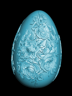 bit pazarı gül Yumurta Paskalya mum güller motif Çiçekler yumurtası 3d print model - Mito3D