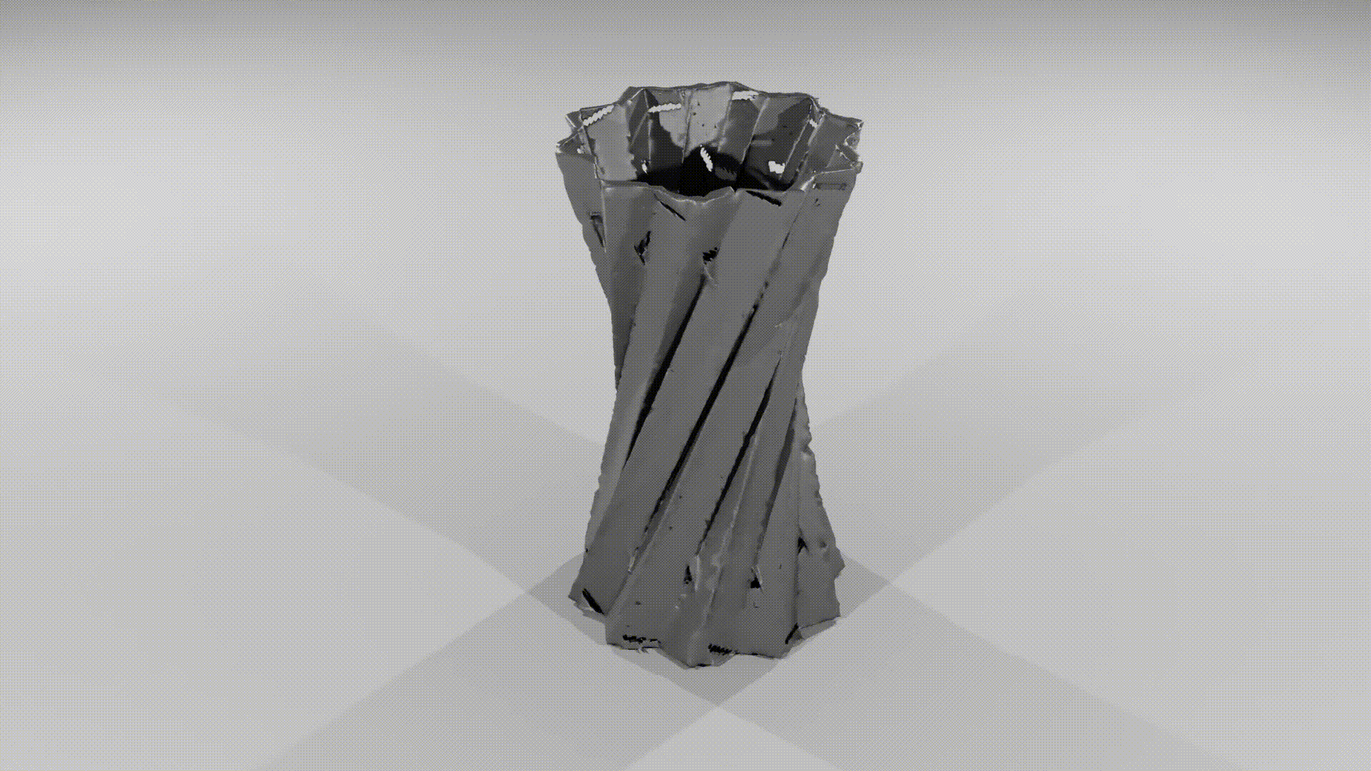 broken vase design surface 3D print model - Mito3D
