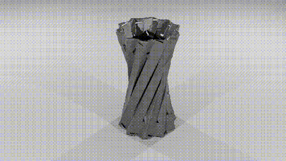 kırık vazo tasarım yüzey 3d print model - Mito3D